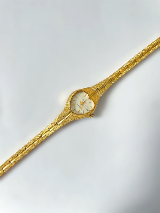 Gold Tone Arminton Heart Shaped Dial Watch